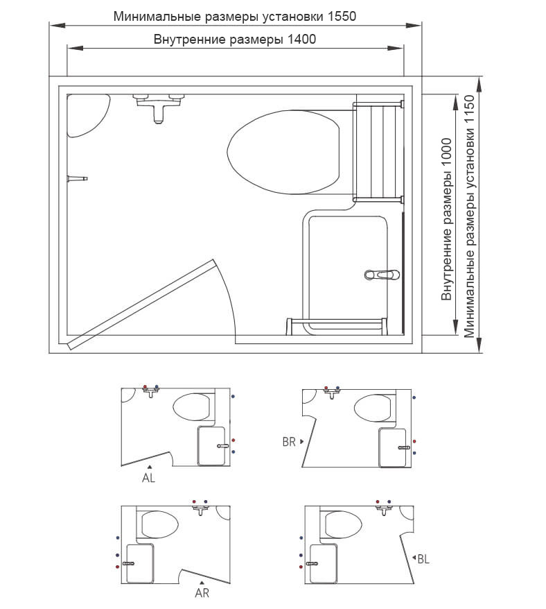 Предварительно изготовленные сантехнические блоки для бутиков, предназначенные для судов