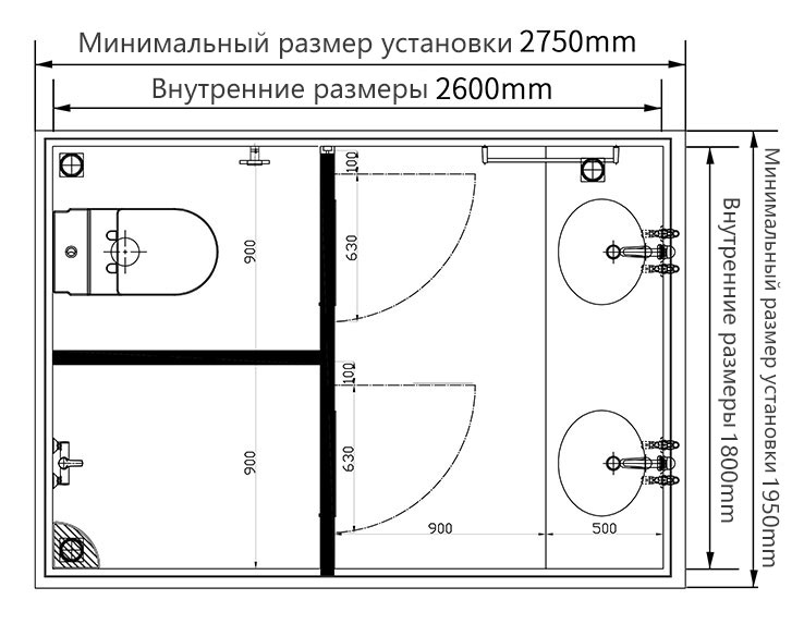 Роскошные керамические сантехнические поддоны по австралийскому стандарту (QUBP1826)