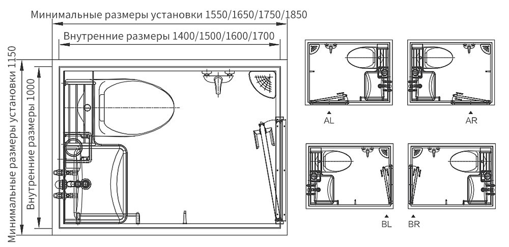 Простая установка сборных блоков ванных комнат для отелей